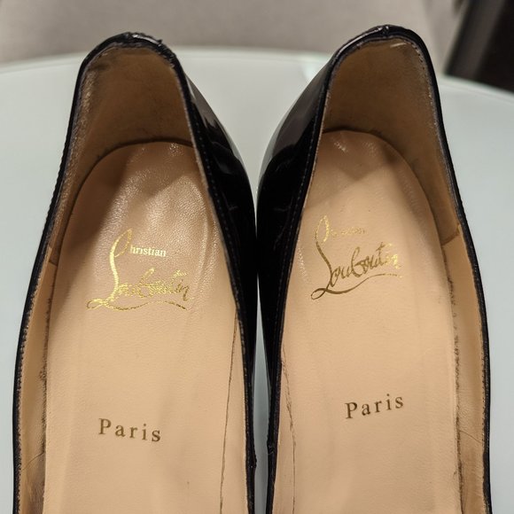 Christian Louboutin - Very Prive Black Patent Leather Heels in 37.5 120mm (EUC) - Picture 4 of 11